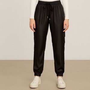 Zara Trafaluc Black Silk-likeJogger Pants Casual Comfort with Urban Edge Size XS